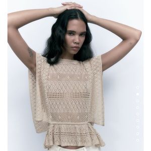 New with tags adorable Zara crochet top